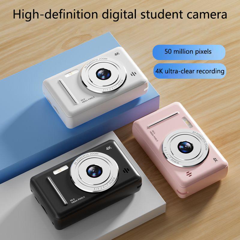 1 Set Dual Camera Flash 50 Million Pixels Auto Focus Intelligent Anti-Shake Entry-Level Camera 4K Retro Ccd Digital Camera
