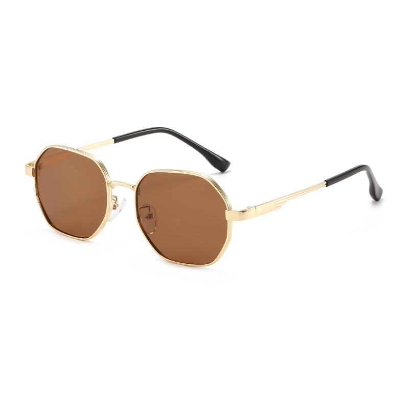 Men's and Women's Fashion Polygonal Frame Sunglasses Retro Sun Protection Sunglasses Trendy Outdoor Eyewear for Men and Women
