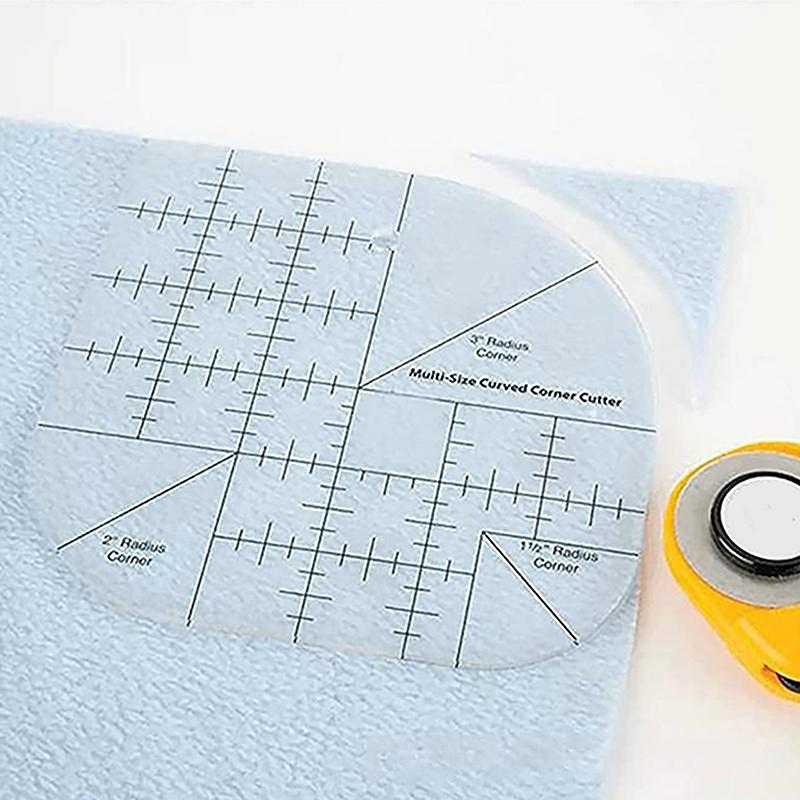 Multi Functional Angle Cutting Ruler Acrylic Anti Slip Sewing Ruler Round Edge Template Ruler DIY Sewing Patchwork Ruler