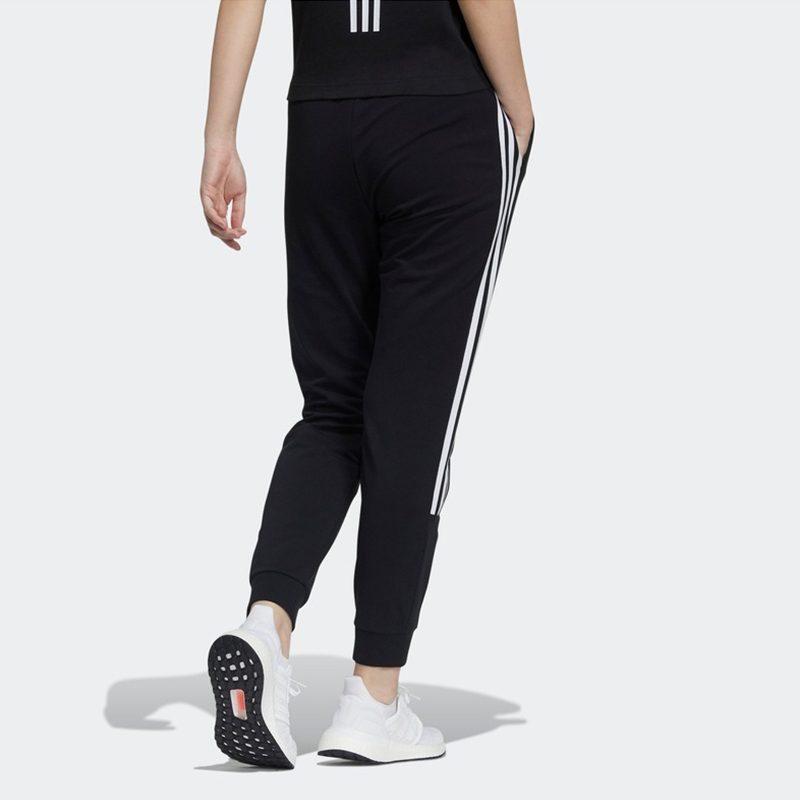 Adidas Knitted Sweatpants Women's Black Moderate Straight Fit Pants GP0724