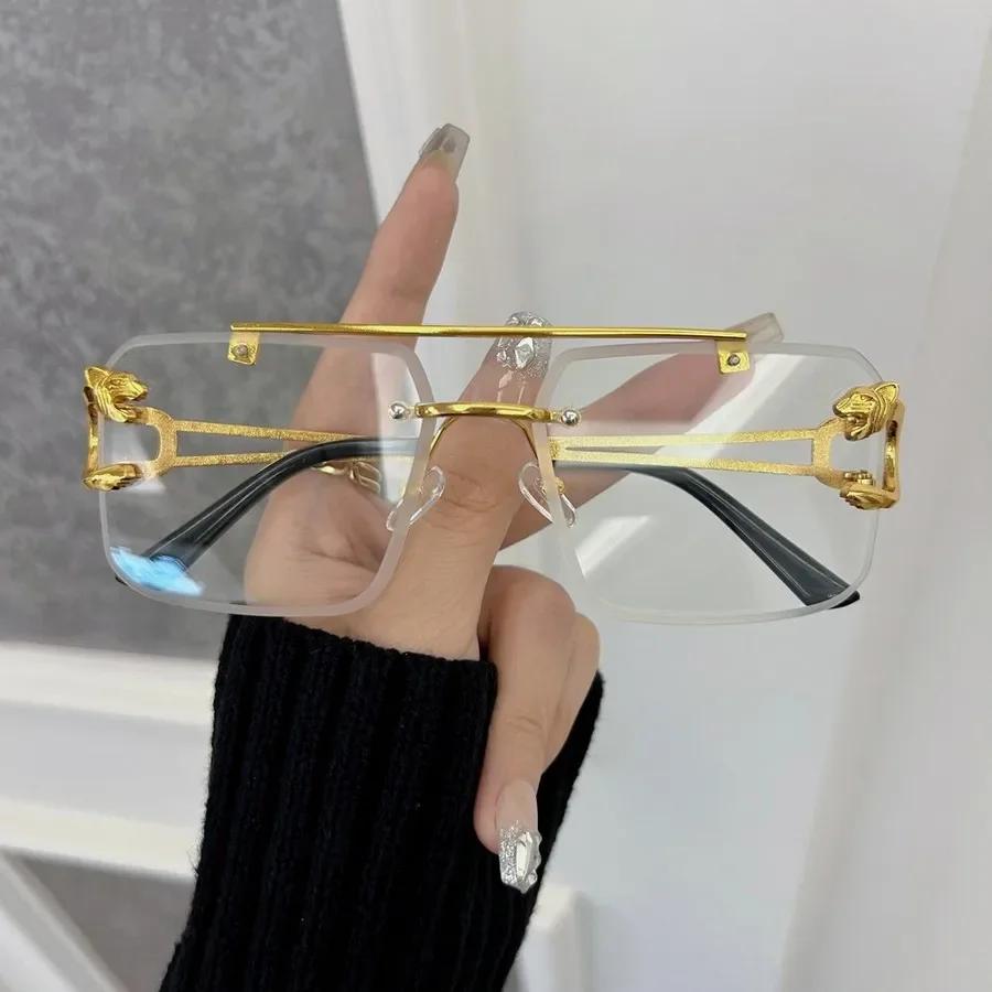 Colorful Square Sunglasses Women Men Rimless Sun Glasses Female Male Designer Brand Unisex Travel Outdoor