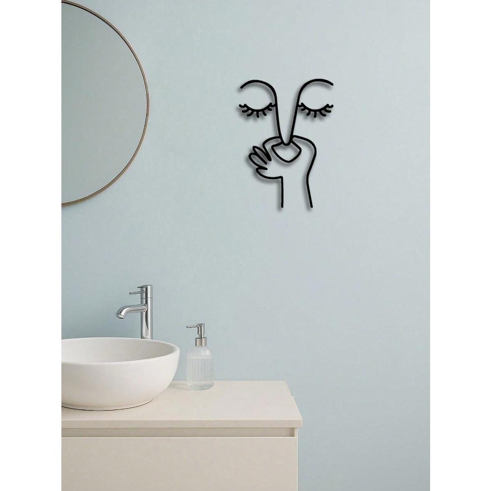 Funny Bathroom Sign Minimalist Toilet Wall Art Modern Powder Room Decor Housewarming Gift Trending Viral Bathroom Accessory