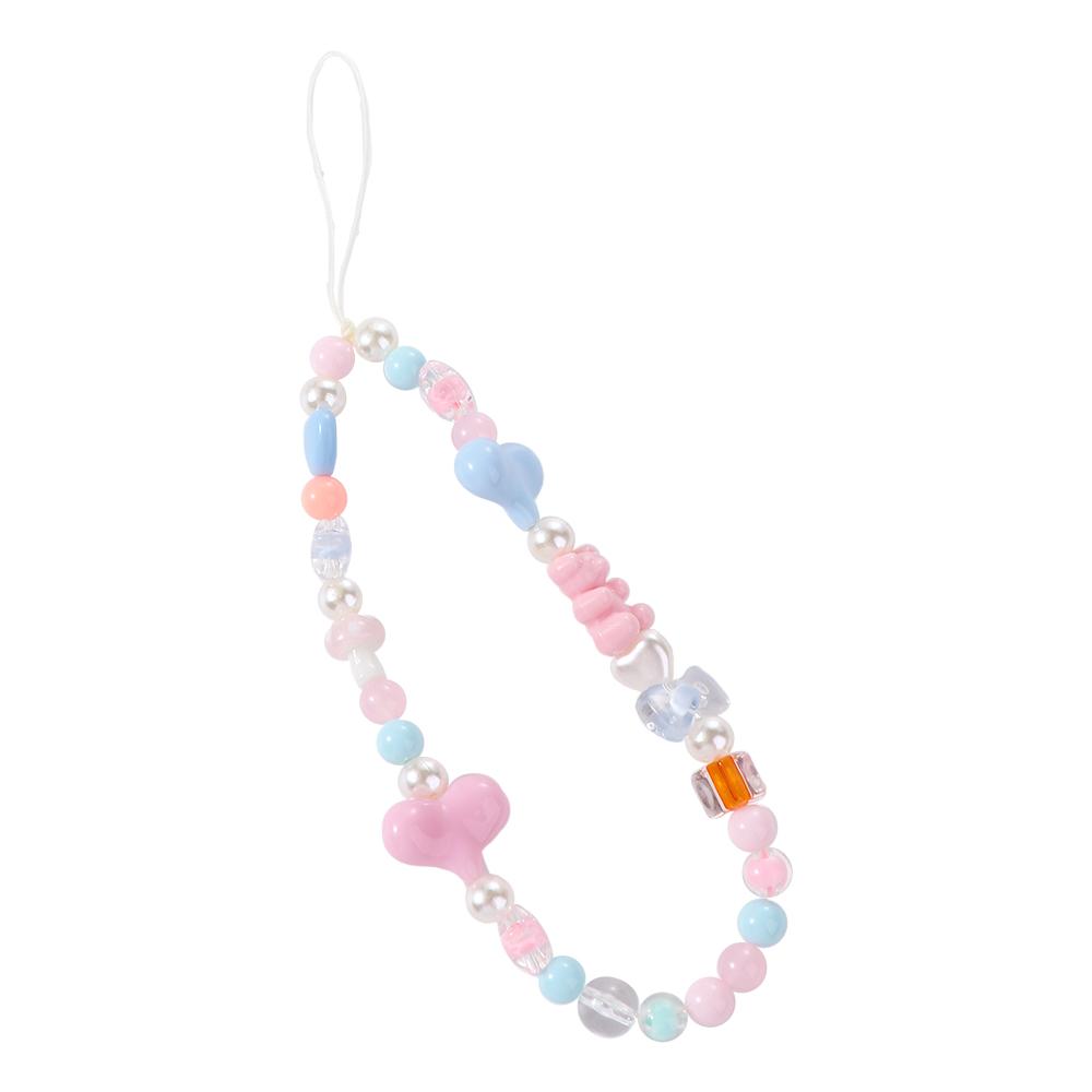 Anti-lost Phone Charm Flower Heart Telephone Jewelry Phone Lanyard Mobile Phone Chain Cellphone Strap Phone Case Lanyard