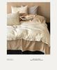 Class A 100s Premium Cotton Flannel 4-Piece Winter Embroidered Bedding Set - Thickened Bed Sheet & Duvet Cover