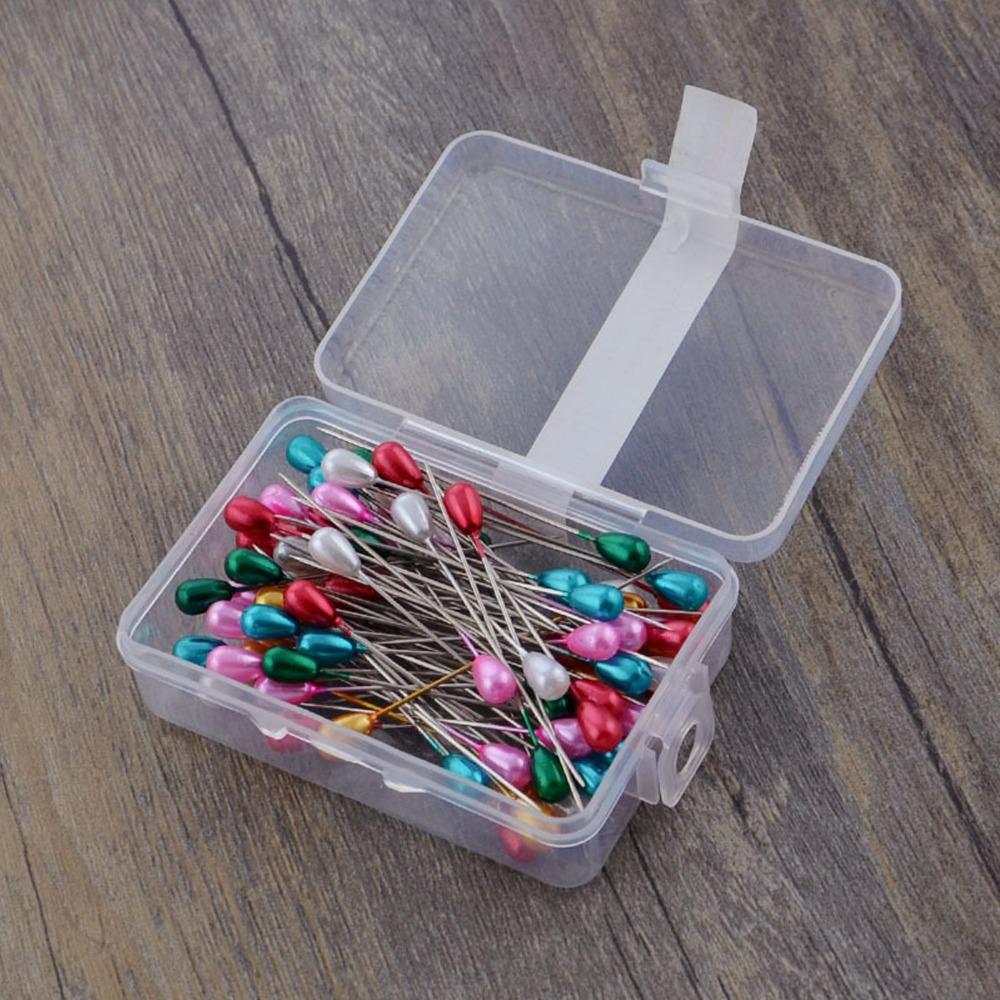 400pcs Teardrop Colored Pearl Head Pearl Head Pins Multicolor Quilting Pins For Flower Decorations