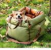 Car Dog Bed: Removable, Washable Leather Pet Safety Seat