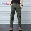 Cozy Up Solid Color Loose Men's Straight Casual Pants 6 Pocket Cargo Pants