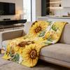 Yousheng Spring Summer Flowers Blanket Soft Cozy Flannel Floral Nap Blanket Washable Daisy Sunflower Throw Blanket for Bed Couch Sofa Farmhouse Decor