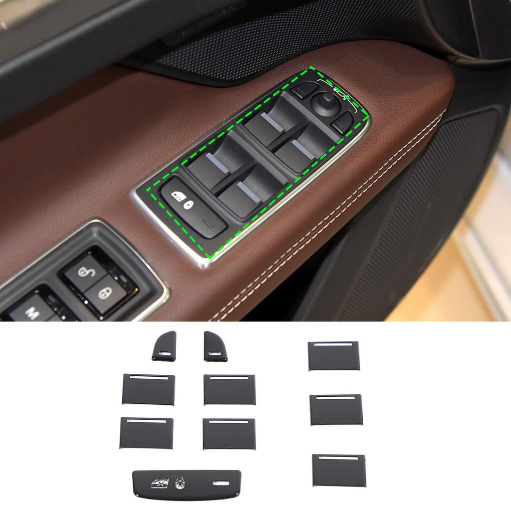 For Jaguar XF XJ 2008- Car AC Gear Switch Repair Decals aluminum alloy Button Stickers Car Accessories Interior