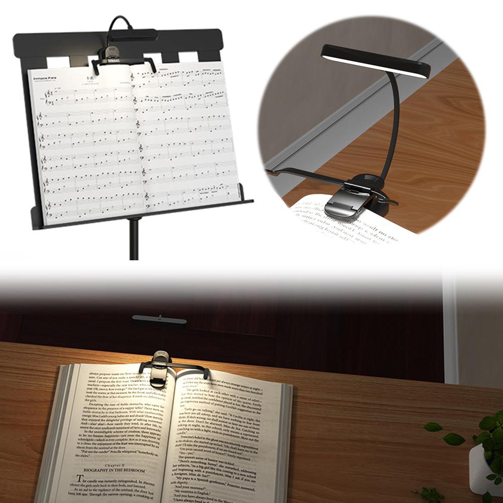Music Stand Light Adjustable Clip-on Piano Light Rechargeable Reading Light Touch Control Piano Stand Lamp for Piano Practice