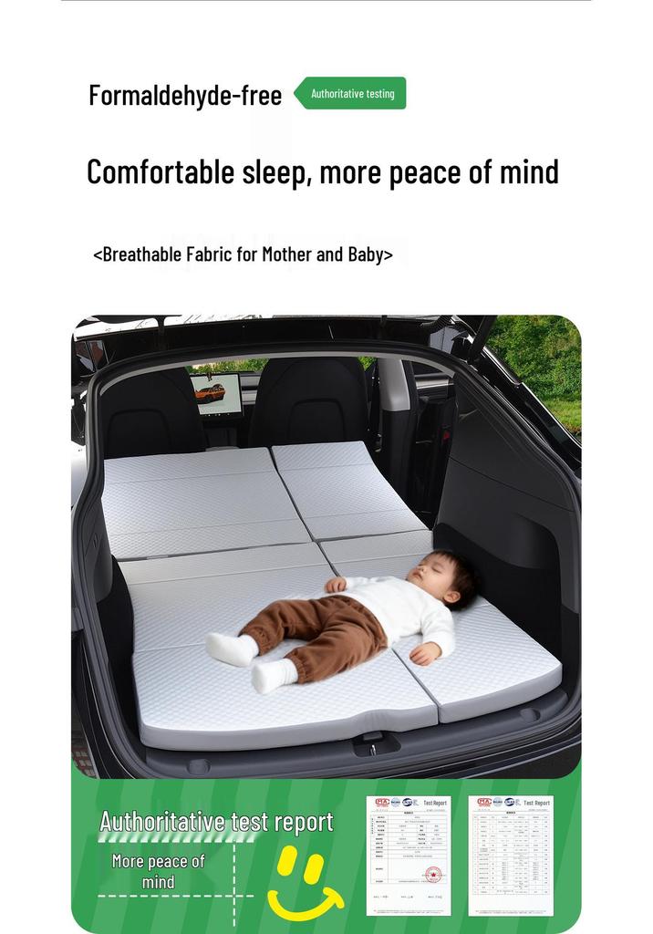 Tesla Model Y Memory Foam Camping Mattress - Folding, No Inflation Needed