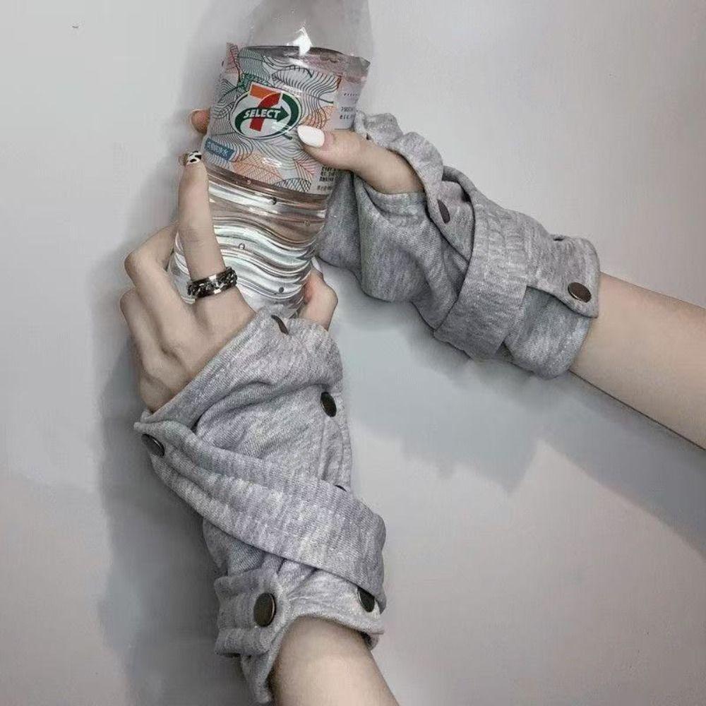 Snap-Button Closure Half Finger Gloves Warm Hip Hop Gloves Street Dance Gloves  Dance Performance