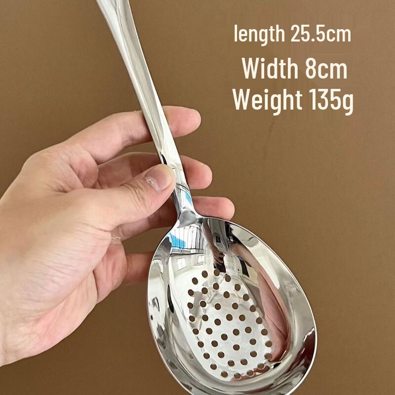 

Utoo 18/10 Stainless Steel Egg-Shaped Slotted Serving Spoon