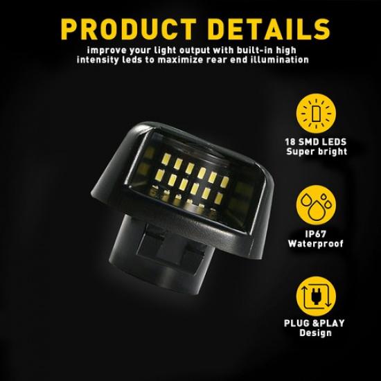 AUXITO LED Light License Plate Lamp For 07-19 Nissan Frontier 07-15 Titan Xterra