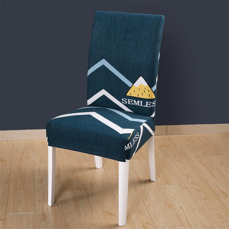 1PC Printed Dining Chair Covers Stretch Non-slip Chairs Cover Decor All-inclusive Durable Four Season Universal Protective Cover