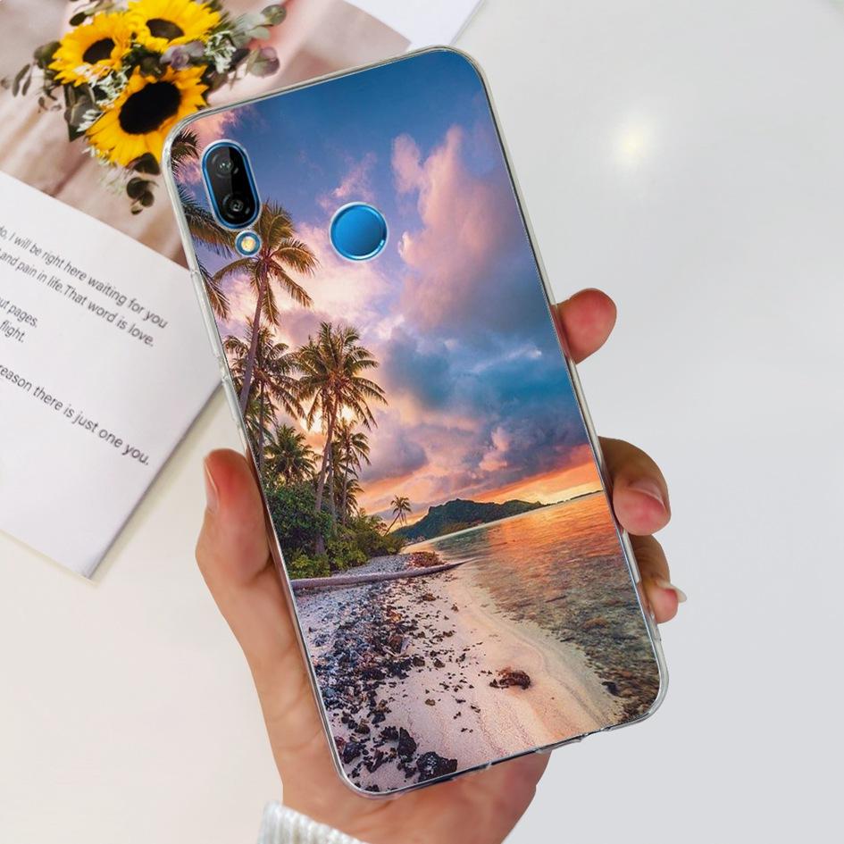 Case For Huawei P20 Lite Cover Cute Astronaut Cartoon Slim Clear Soft Silicone Back Phone Cover For Huawei P20Lite ANE-LX2 Funda