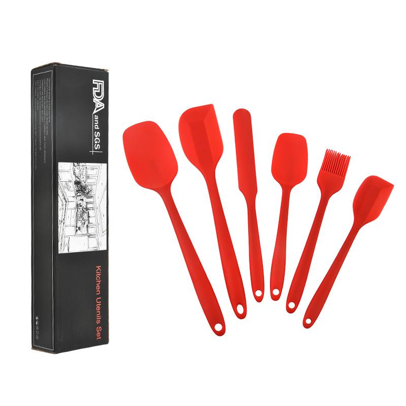 Silikon 6-delt slikkepottsett – Varmebestandige, non-stick kjøkkenredskaper for baking og matlaging