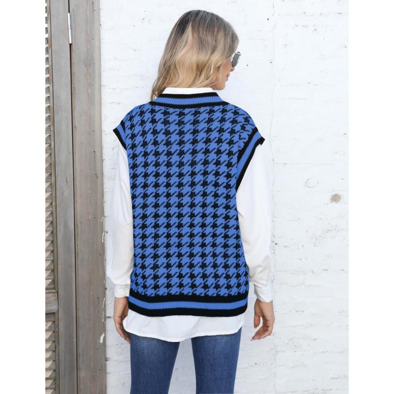 Женский полосатый контрастный цвет пэчворк ситцевый повседневный свитер жилет average — фото 4