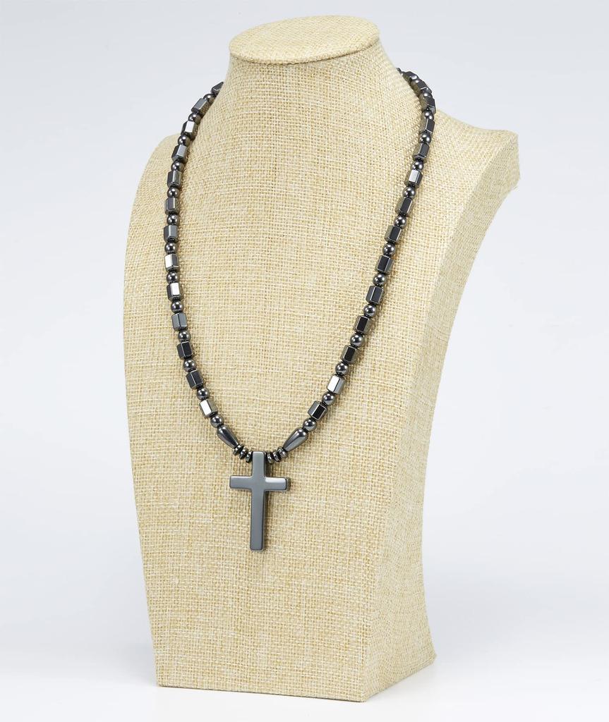 Ecooon 5A Grad Stark Magnetische Hämatit Halskette mit Spiegelpolierter Oberfläche, Terahertz Mineral Halskette für Männer und Frauen