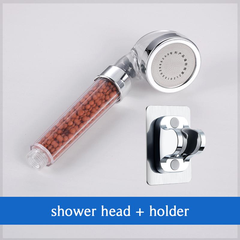 Super Filter Anion Spa maža dušo galvutė su žarnos laikikliu aukšto slėgio vandenį taupanti nerūdijančio plieno lietaus dušo galvutė