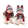 Christmas Decorations Set Snowman Figurine With Hat Tabletop Ornament Nordic Style Home Dining Room Holiday Display