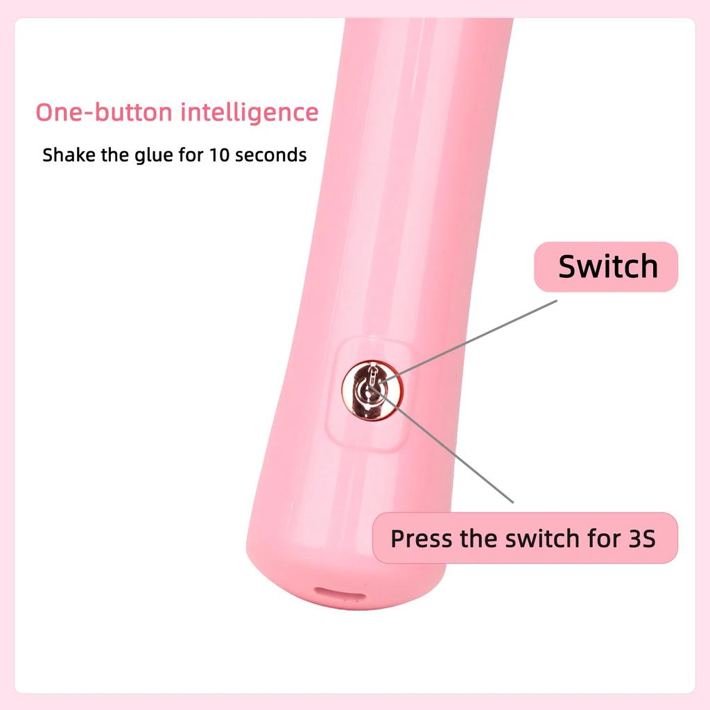 Usb Recharge Eyelash Glue Shaker Electric Wake-Up Device Waterproof for Nail Polish Tattoo Ink Pigment Liquid Shaking Machine