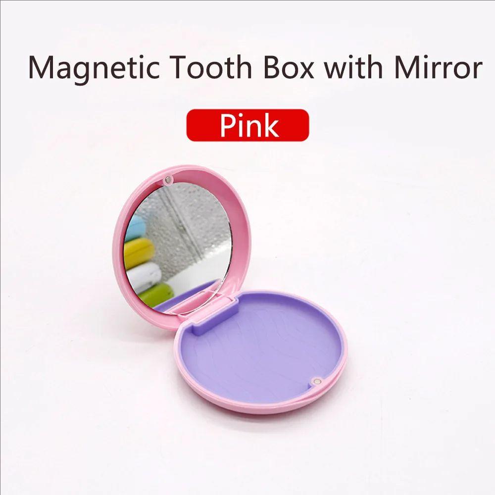 1 Pcs Dental Denture Storage Box with Mirror Oral Care Portable Boxs