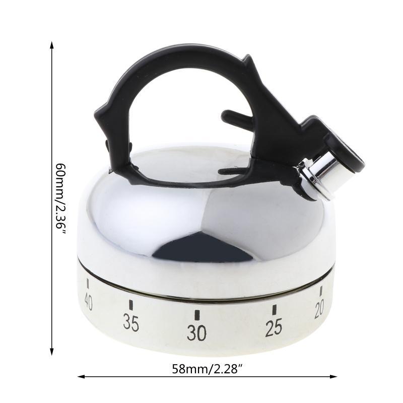 60 Counting Teapot Shaped Kitchen Cooking Alarm Clock Timer Mechanical top sale