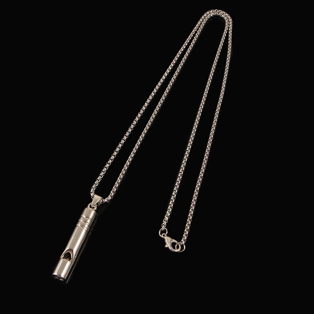 Zinc Zinc Alloy Cool Style Hip-hop Women Whistle Necklace Necklace for Men Sweater Chain Titanium Steel Chain