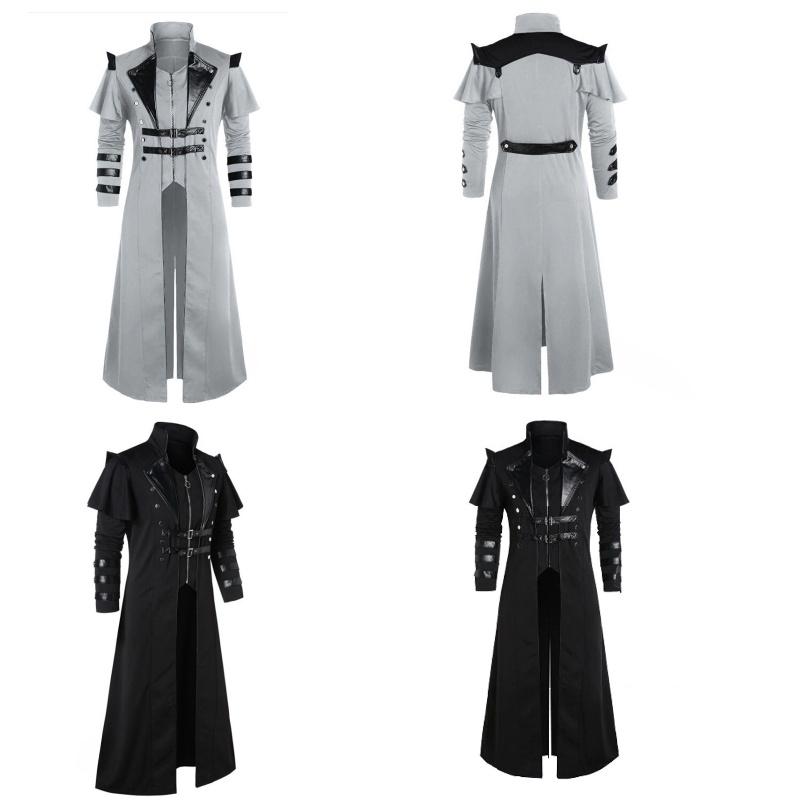 Medieval Renaissance Punk Coat For Stage Performances And Photography