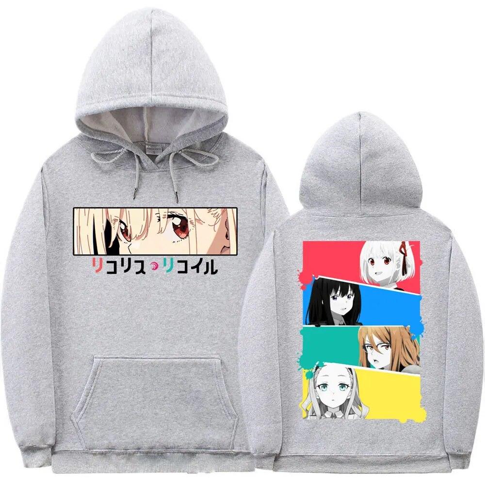 Manga Lycoris Recoil Chisato Nishikigi Takina Inoue Printed Hoodie Anime Unisex Women Fleece Hoodies Fashion Sportswear Sweatshirt