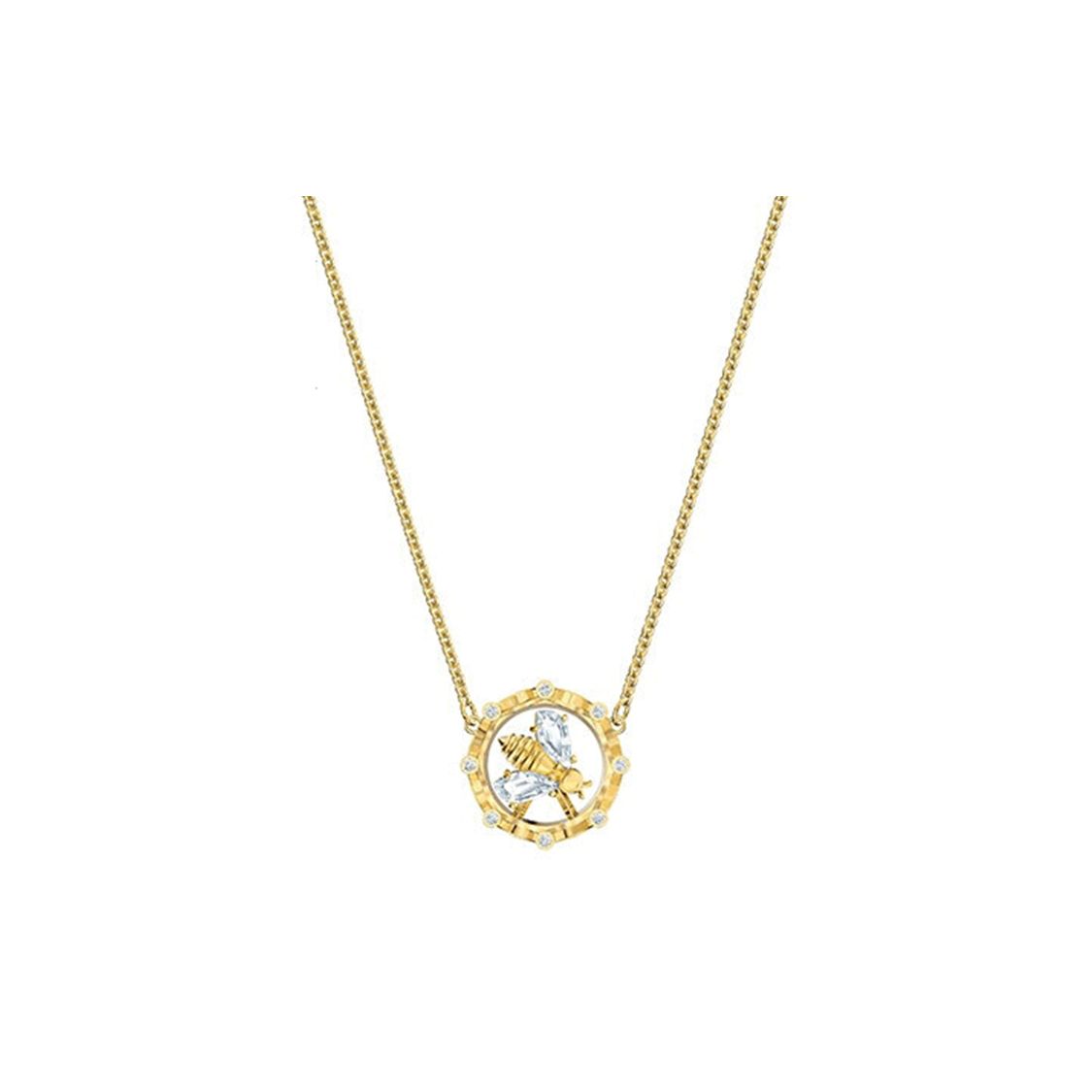 Swarovski Bee A Queen Necklace With Bee Element Women necklace Alloy Gold-Plated Silver-Plated 5482793 Box (Random Color)