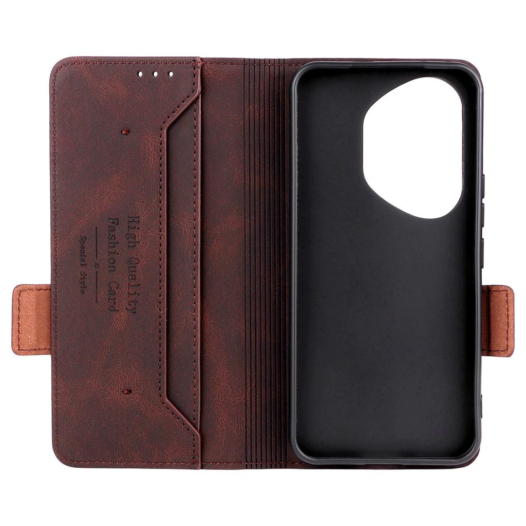 For Honor 400 Pro 5G (Global) Case Leather Wallet Flip Phone Cover with Hardware Decor