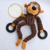 Squeaky Puppy Toys Plush Teeth Cleaning Chew Toy Calf Bear Monkey Shape Doll Dog Training Interactive Toys for Small Dogs