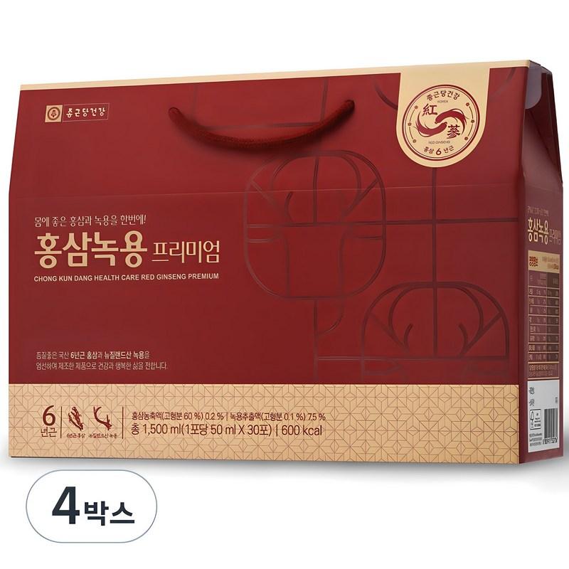 Chong Kun Dang Health Roter Ginseng Hirschgeweih Premium, 1,5 l, 4 Einheiten