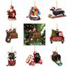 Merry Christmas Christmas Hanger Oranments 2D Acrylic Christmas Dog Pendants  New Year