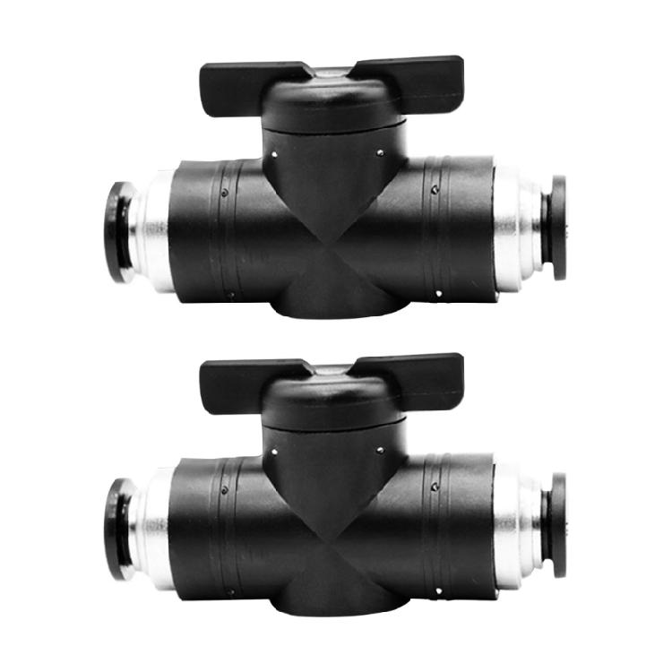 2pcs Straight Pneumatics Round Valves Quick Connection Fittings for Easy Installion Air Flows Controlled Systems