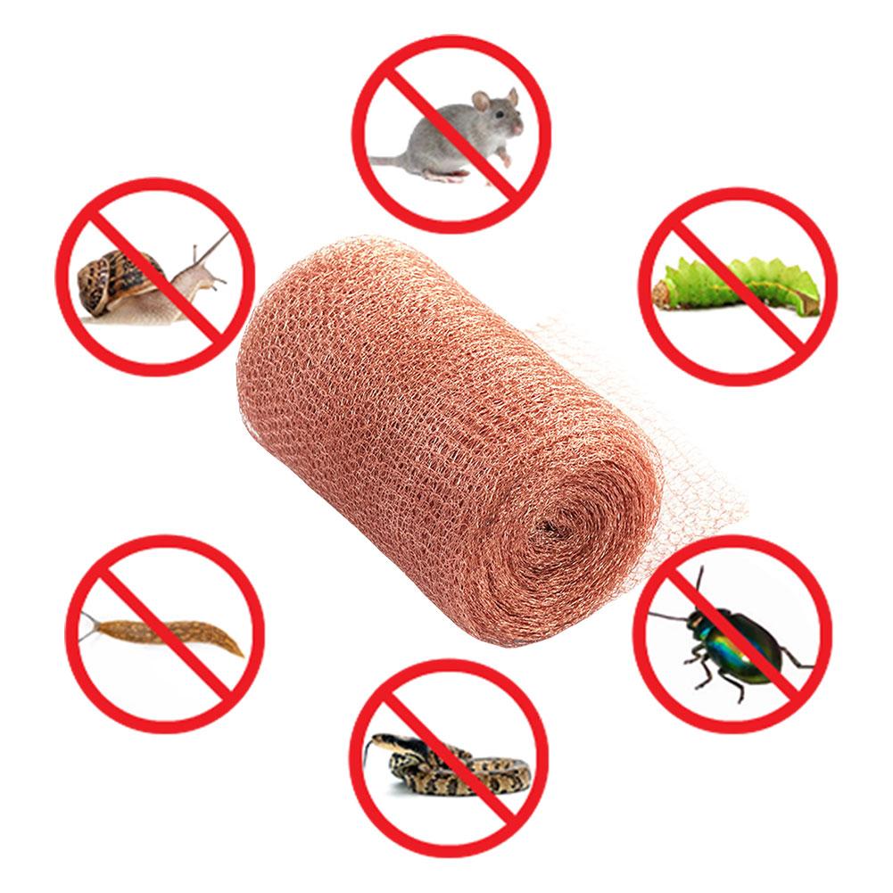 10m Anti-Snail Copper Wire Net Rust Proof Signal Shielding Net Reusable Rodent Copper Wire Net for Pests Rats Beetles Snails