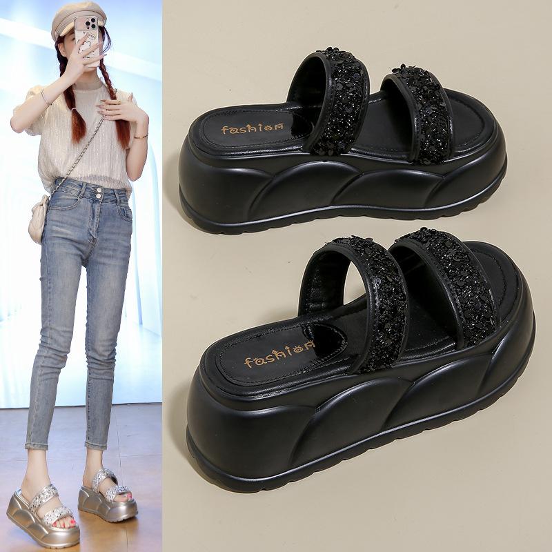 thick-soled non-slip slippers women's new comfortable and versatile height-increasing sandals in the summer of 2025 women's slippers