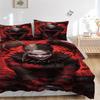3pcs Harley Quinn Joker Bedding Set, Duvet Cover and Pillowcases Machine Washable Seasons All Suitable, Design for Bedroom (No Filling)231