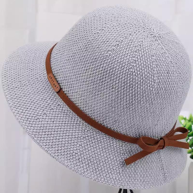 Hat Women's summer sunshade basin hat Thin cool hat Sunscreen breathable bucket hat