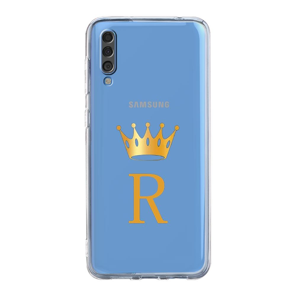 Pouzdro pro Samsung A54 A52 A50 A70 A10 A30 A40 A20S A20E A02S A12 A14 A22 A24 A42 A34 A32 5G A04s Kryt Koruna Písmeno A Do b Umění
