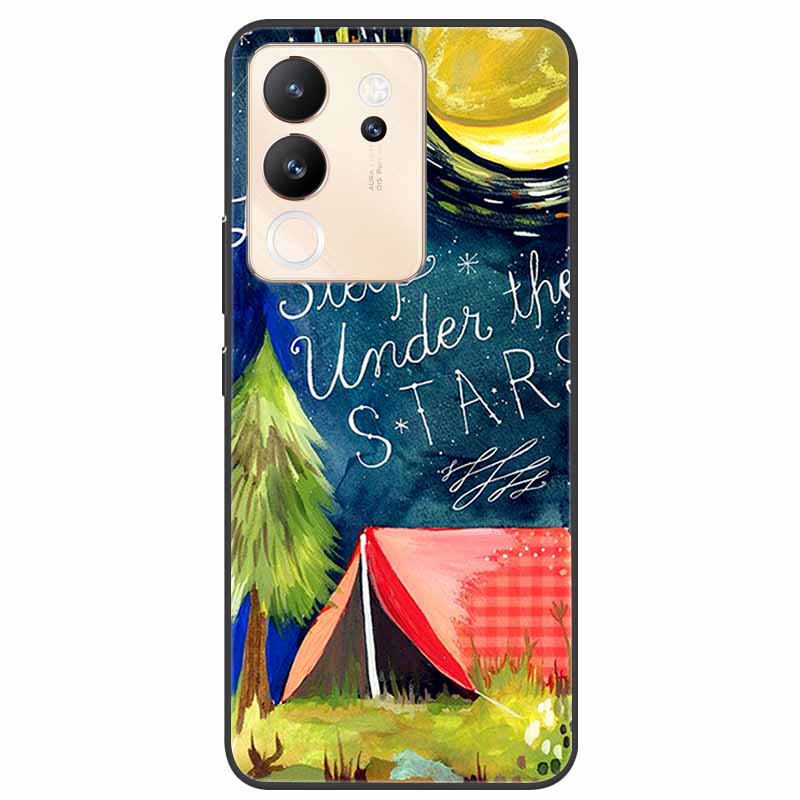 For Vivo V30 Lite Case 6.67'' Silicone Painted Soft TPU Protective Cover for Vivo V 30 Lite 5G Phone Cases V30Lite V2314 Cartoon