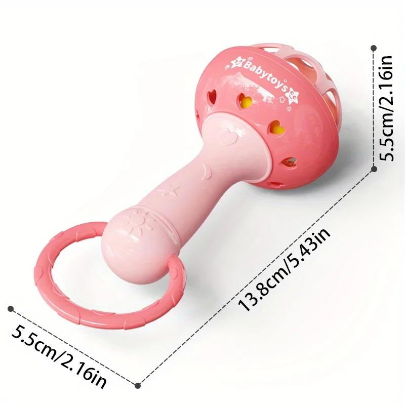 Sensory Toys for Babies, Pink Handheld Ball Player Bell Ringing Toys to Improve Color Recognition, Christmas Sock Gifts