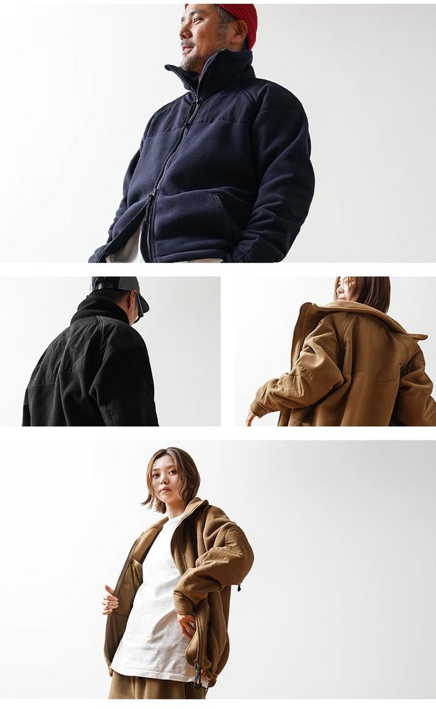 WAIPER US Military ECWCS GEN2 Fleece Jacket POLARTEC CLASSIC 300 [WP1018] (JP, Alphabet, M, BLACK)