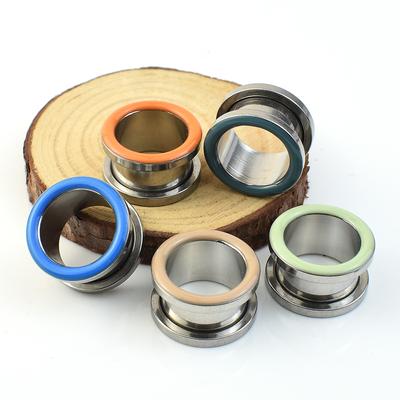 3-40mm Big Size Hollow Ear Gauges Tunnels Screw Fit Ear Plugs Stretcher Body Jewelry