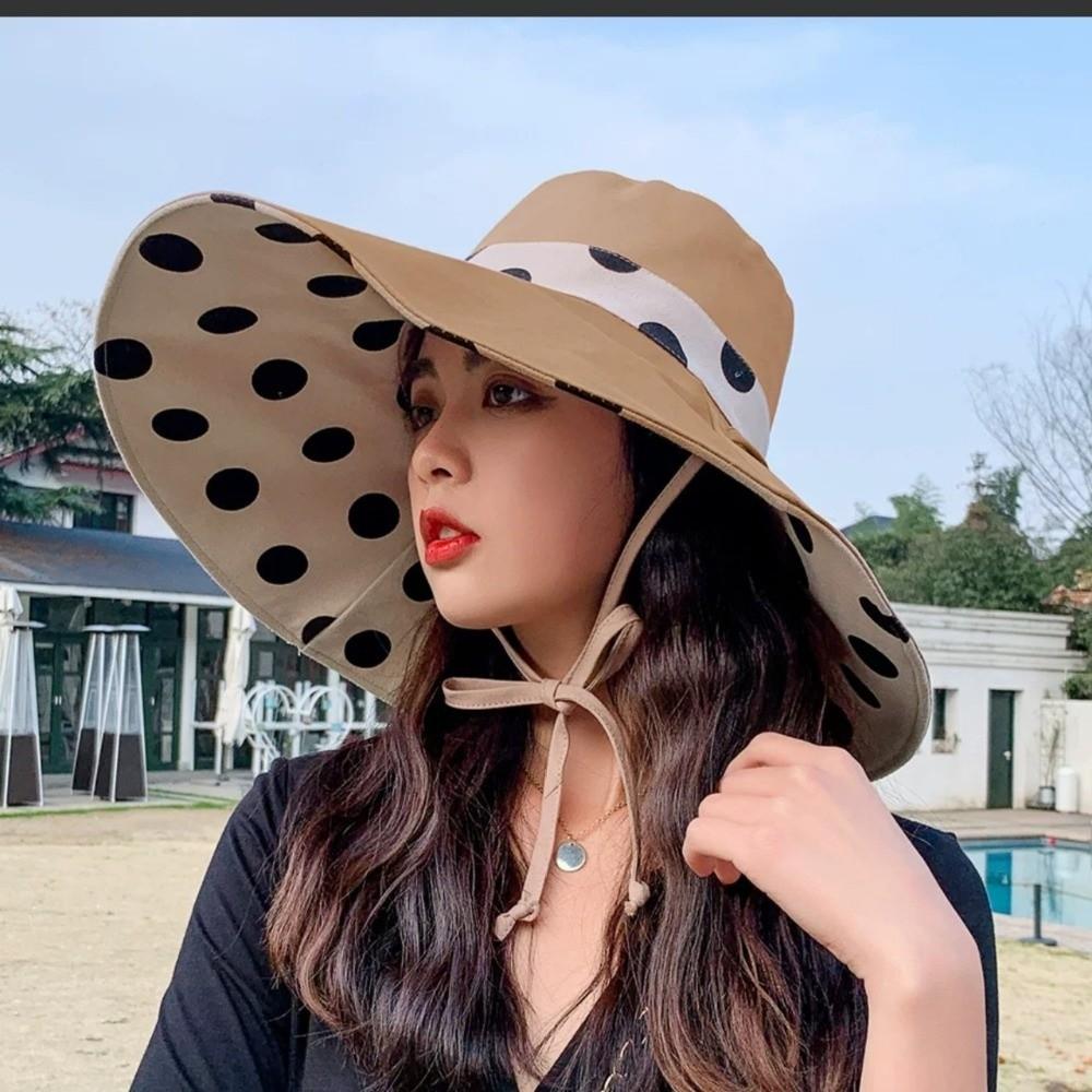 Breathable Sun Hat Wide Brim Visor Cap Fashion Bucket Hat Beach