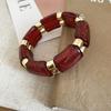 Fashion Bracelets Stylish Two Tone Glitter Sequins Acrylic Geometric Splice Elastic Beaded Strand Casual Daily Accessories