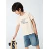 Children's Clothing Summer New Arrivals Girls' Korean Style Chinese Character Print Pure Cotton Short-Sleeved T-Shirt Baby Clothes Chinese Style
