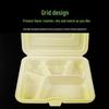 Disposable 4-Compartment Lunch Box with Lid